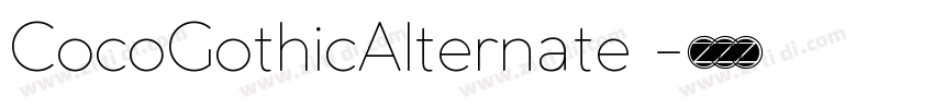 CocoGothicAlternate 字体转换